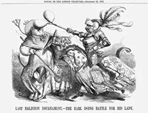 Tournament Prints: Last Eglinton Tournament. - The Earl doing Battle for his Lady. 1858