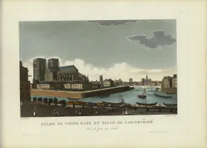1817 1824 Prints: Église de Notre-Dame et palais de l'Archevêché