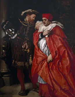 Wolsey Prints: Ego et Rex Meus, 1888; King Henry VIII and Cardinal Wolsey. Artist: Sir John Gilbert