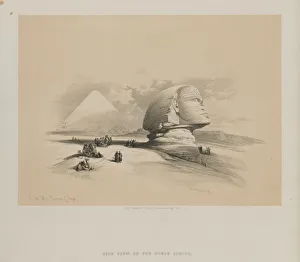 Egypt and Nubia, Volume I: The Great Sphinx, Pyramids of Gezeeh, 1846. Creator: Louis Haghe
