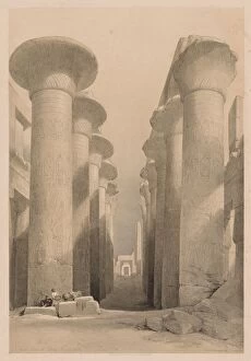 Louis Haghe British Gallery: Egypt and Nubia: Volume I - No. 20, Great Hall at Karnak, Thebes, 1838. Creator: Louis Haghe