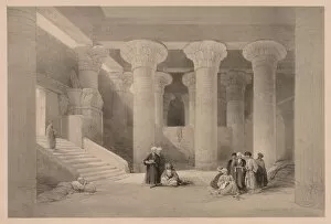 Louis Haghe Gallery: Egypt and Nubia: Volume I - No. 24, Temple at Esneh, 1838. Creator: Louis Haghe (British