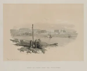 Egypt and Nubia, Volume I: Ruins of Luxor from the South-West, 1846. Creator: Louis Haghe (British