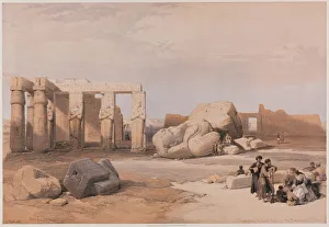 20 Threadneedle Street Prints: Egypt and Nubia, Volume II: Fragments of the Great Colossi at the Memnonium, Thebes, 1847