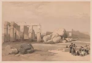 1806 1885 Prints: Egypt and Nubia: Volume II - No. 4, Fragments of the Great Colossi, at the Memnonium, 1838