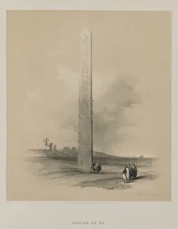 Egypt and Nubia, Volume II: Obelisk of Heliopolis, 1848. Creator: Louis Haghe (British