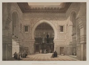 1806 1885 Prints: Egypt and Nubia, Volume III: Interior of the Mosque of the Sultan El Ghoree, 1849