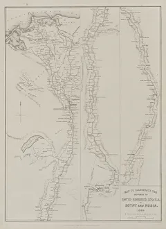 1806 1885 Prints: Egypt and Nubia, Volume III: Map to Illustrate the Sketches of David Roberts, Esq