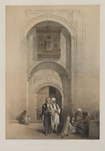 Louis Haghe Gallery: Egypt and Nubia, Volume III: Modern Mansion, showing the Arabesque Architecture of Cairo, 1849