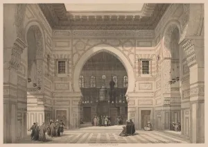 1806 1885 Prints: Egypt and Nubia: Volume III - No. 36, Interior of the Mosque of the Sultan El Ghoree, 1838
