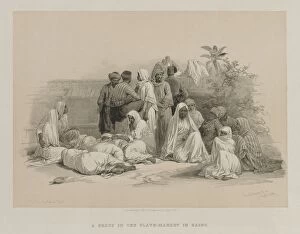 20 Threadneedle Street Gallery: Egypt and Nubia, Volume III: In the Slave Market at Cairo, 1849. Creator: Louis Haghe (British)