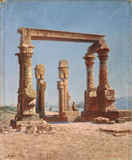 Images Dated 10th June 2013: An Egypt Temple Ruin. Artist: Vereshchagin, Vasili Vasilyevich (1842-1904)