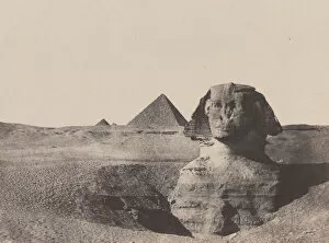 Maxime Du Gallery: egypte Moyenne, Le Sphinx, December 1849, printed 1852. Creator: Maxime du Camp