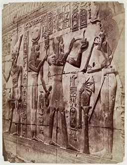 Hieroglyph Prints: Egyptian Bas-Relief, 1890. Creator: Zangaki