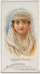 Worlds Beauties Prints: Egyptian Beauty, from Worlds Beauties, Series 1 (N26) for Allen & Ginter Cigarettes