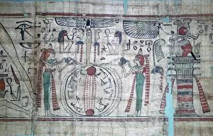 Book Of The Dead Gallery: Part of the Egyptian book of the dead, showing labour in the Elysian fields