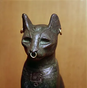 Egyptian Bronze Cat, Sacred to the Goddess Bastet, Roman Period. c664BC-332 BC Egyptian Bronze Cat, Sacred to the Goddess Bastet, Roman Period. c664BC-332 BC