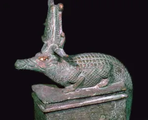 Crocodile Prints: Egyptian faience statuette of Sobek