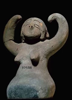 Predynastic Gallery: Egyptian figure of baked clay