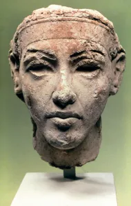 Amarna Period Prints: Egyptian Head, Amarna Period, 1350 BC