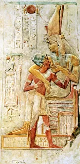 Hieroglyphic Prints: Egyptian hieroglyphs, Abydos, Egypt, 1910. Artist: Walter Tyndale