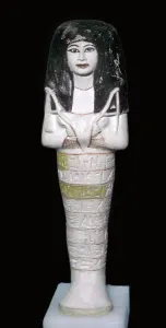 Shabti Prints: Egyptian painted limestone shabti