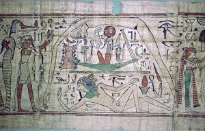 Louvre Prints: Egyptian papyrus showing an allegory of the cosmos