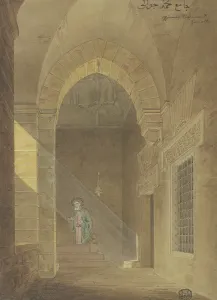 Philosophy Prints: Egyptian prayer room, 1829-1830. Creator: Friedrich Maximilian Hessemer