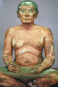 Al Jizah Collection: Egyptian seated scribe model