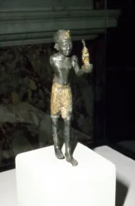 Louvre Prints: Egyptian Statuette of King Seti I offering image of Maat, New Kingdom, c13th century BC