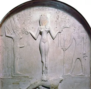 Egyptian stela with fertility gods