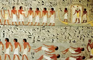 Supplication Gallery: Egyptian Tomb, Procession of the Crown, Thebes, Egypt
