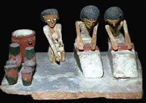 Process Prints: Egyptian wooden model of beer-making