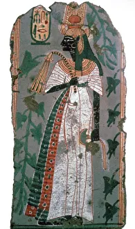 Egytian wall-painting of queen Ahmose-Nefertari, 16th century BC Egytian wall-painting of queen Ahmose-Nefertari, 16th century BC