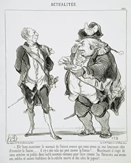 Livery Prints: Eh! bien, monsieur le marquis de Guizot... 1851. Creator: Honore Daumier