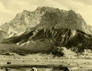 Tyrolean Prints: Ehrwald and the Wetterstein mountains, Tyrol, Austria, c1935. Creator: Unknown