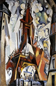 Cubism Gallery: The Eiffel Tower, 1910-1911. Artist: Robert Delaunay