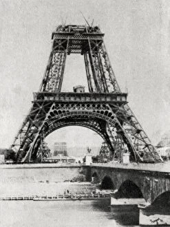 The Eiffel Tower under construction, Paris, c1888