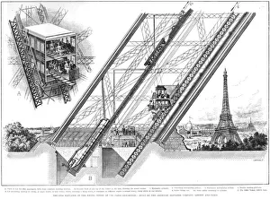Centenary Gallery: Eiffel Tower elevator, 1889