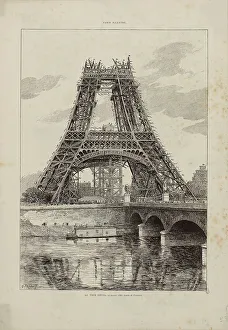 Eiffel Tower Prints: Eiffel tower on July 14, 1888, 1888. Creator: Anonymous