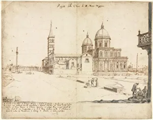 Eighteen Views of Rome: The Basilica of Santa Maria Maggiore, 1664. Creator: Lievin Cruyl (Flemish