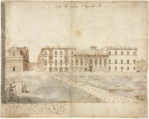 Eighteen Views of Rome: The Collegio di Propaganda Fide (recto)…, 1665. Creator