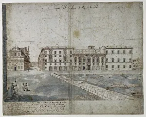 Eighteen Views of Rome: The Collegio di Propaganda Fide (recto), 1665. Creator: Lievin Cruyl