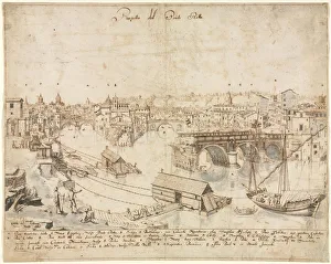 Lievin Cruyl Flemish Prints: Eighteen Views of Rome: The Ponte Rotto, 1665. Creator: Lievin Cruyl (Flemish, c. 1640-c