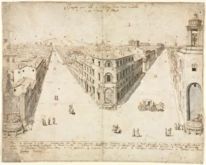 Eighteen Views of Rome: The Quattro Fontane Looking Toward Monte Cavallo, 1665. Creator