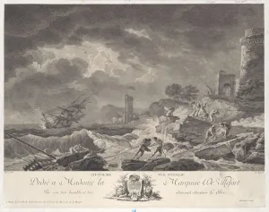 Joseph Vernet Prints: Eighth View of Italy, ca. 1770. Creator: Isidore-Stanislas Helman