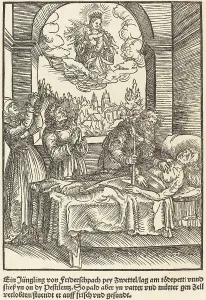 Miracles Prints: Ein Jungling von Friderschpach... c. 1503. Creator: Master of the Legend Scenes