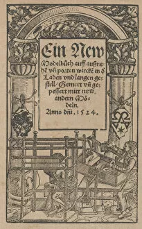 Book Cover Gallery: Ein new Modelbuch... title page (recto), October 22, 1524. Creator: Johann Schonsperger the Younger
