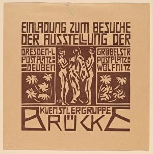 Die Brucke Gallery: Einladung...Ausstellung der Kuenstlergruppe Brücke