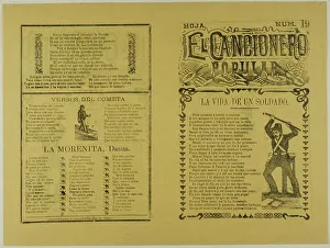 El cancionero popular, hoja num. 19 (The Popular Songbook, Sheet No. 19), n.d. Creator: Manuel Manilla
